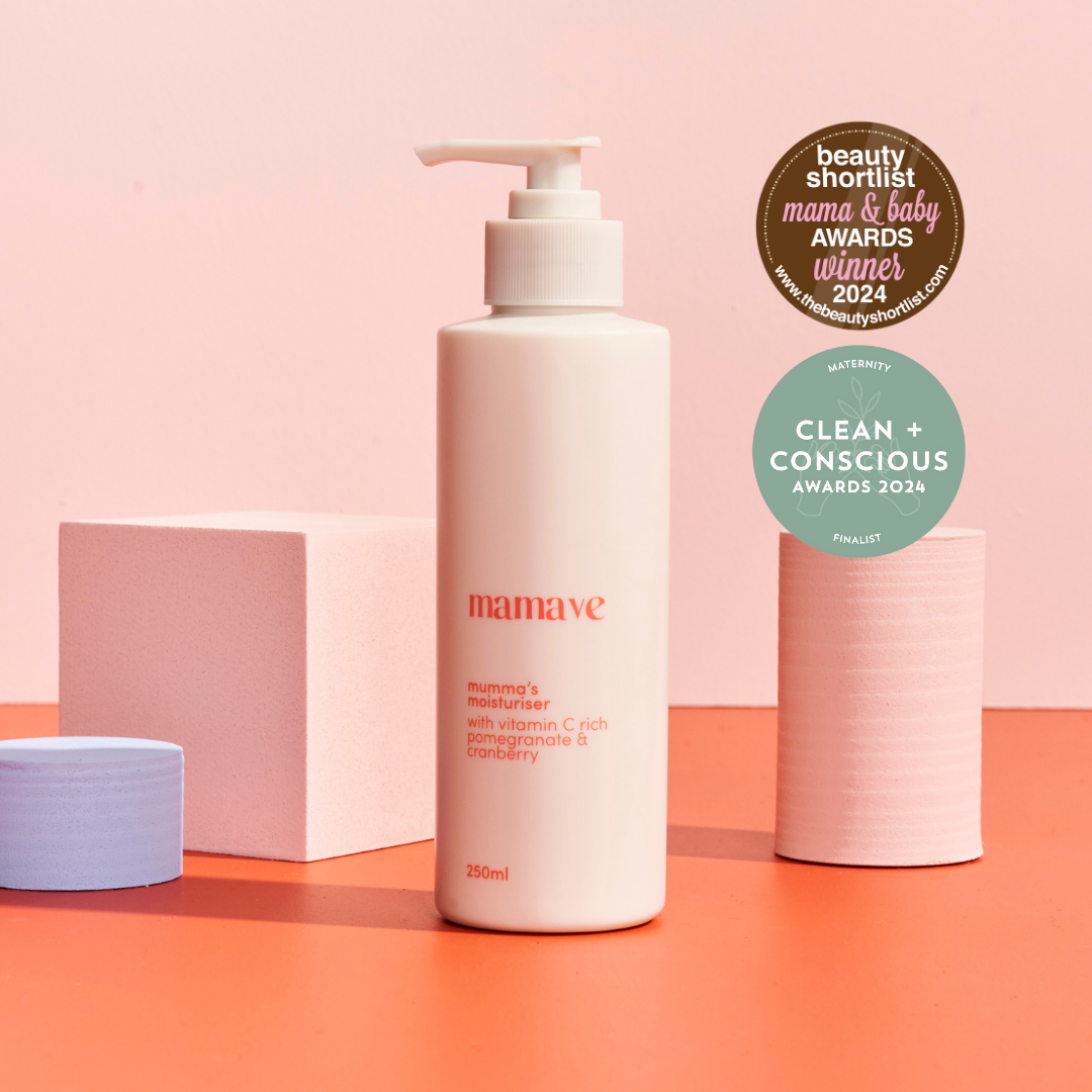Mumma's Moisturiser Clean and Conscious Awards Finalist Maternity and winner mama and baby awards beauty shortlist