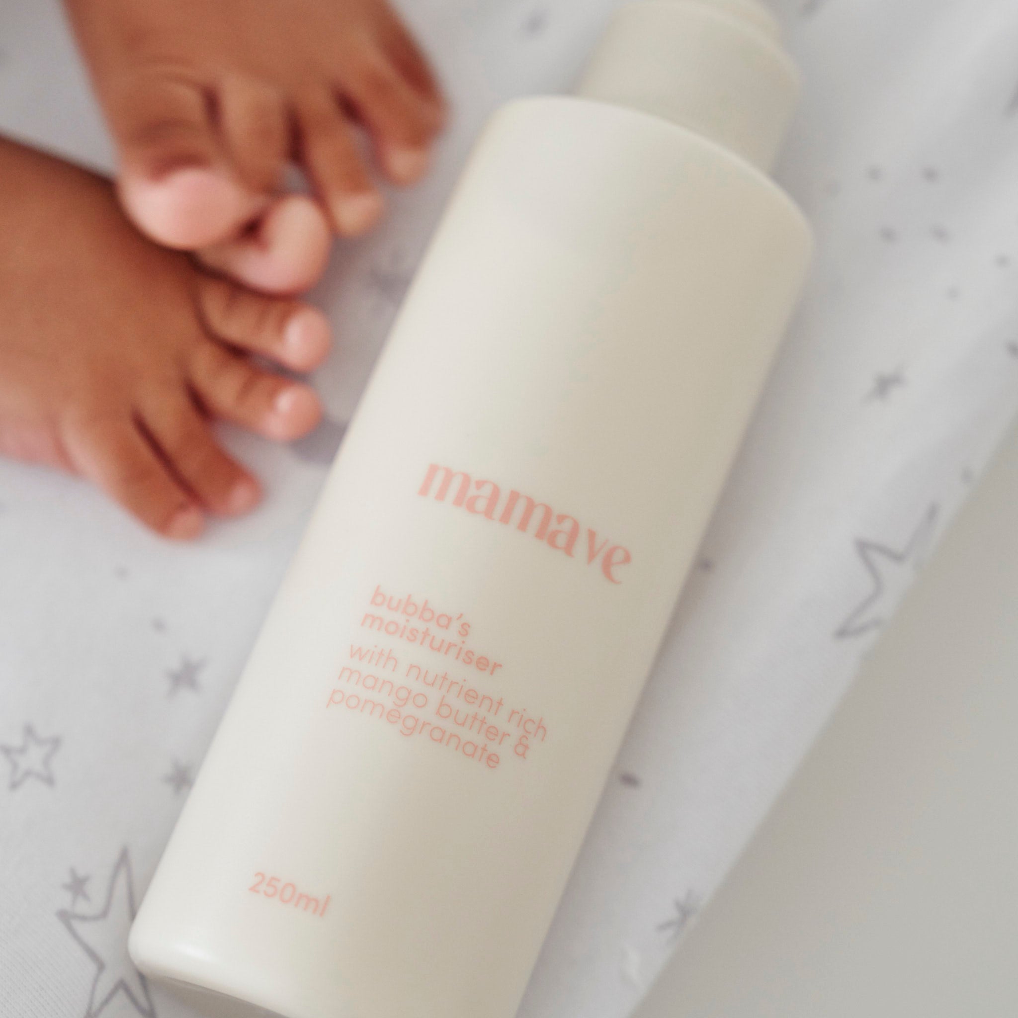 bubba's moisturiser and baby toes