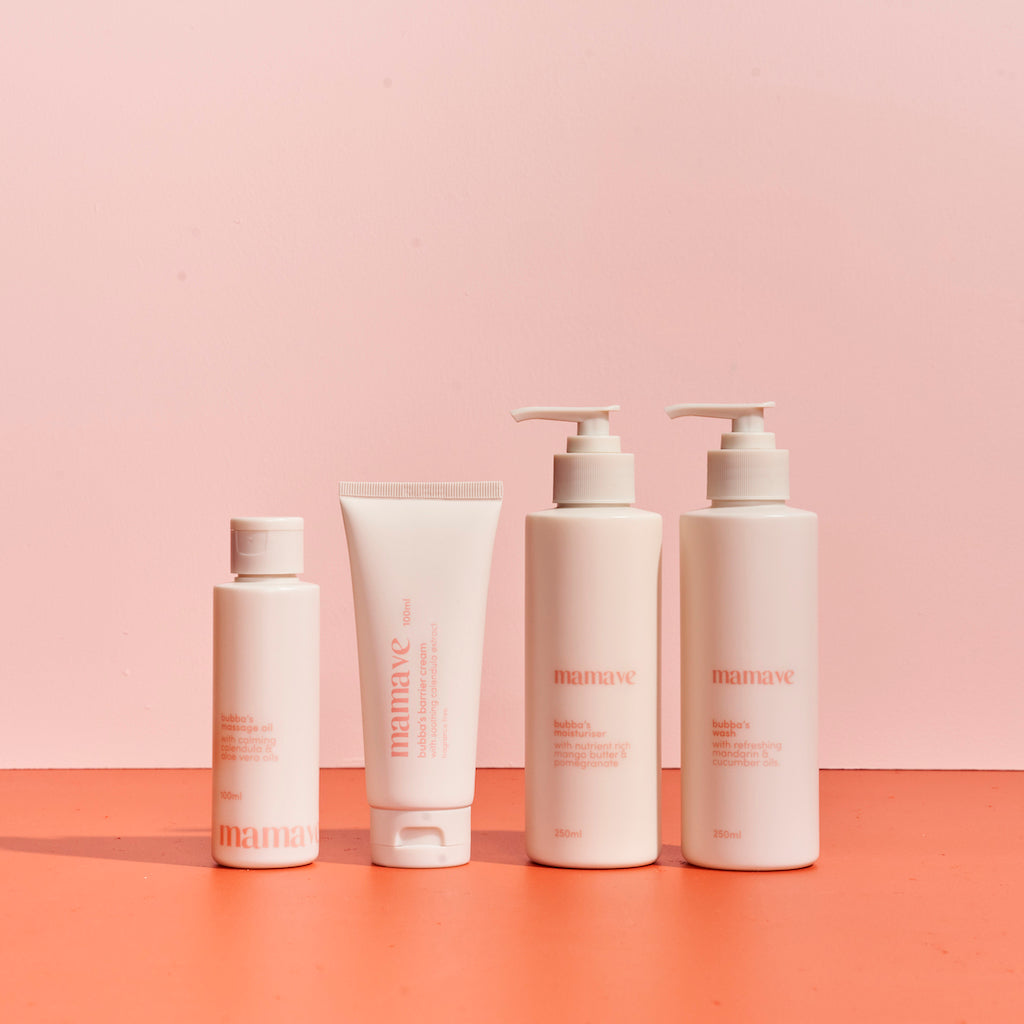 bubba's massage oil, bubba's barrier cream, bubba's moisturiser and bubba's wash
