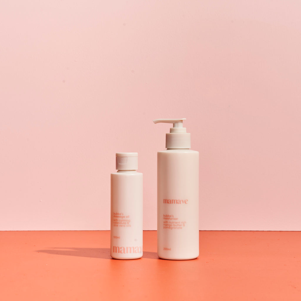 bubba's massage oil and bubba's moisturiser