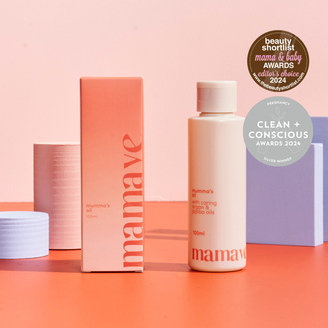 Mumma's Oil Clean and Conscious Awards Silver Pregnancy and mama and baby awards editors choice beauty shortlist